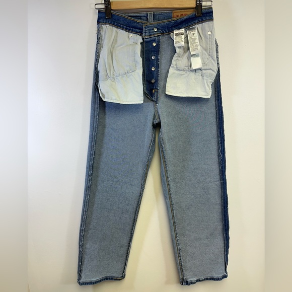 Levi's Ribcage Straight Ankle Jeans, Medium Blue Wash, Size 25 X 27 - Picture 4 of 12